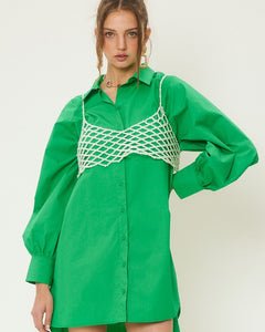 Hala Shirt Dress (Green)