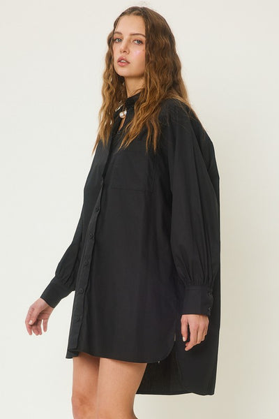 Hala Shirt Dress (Black)