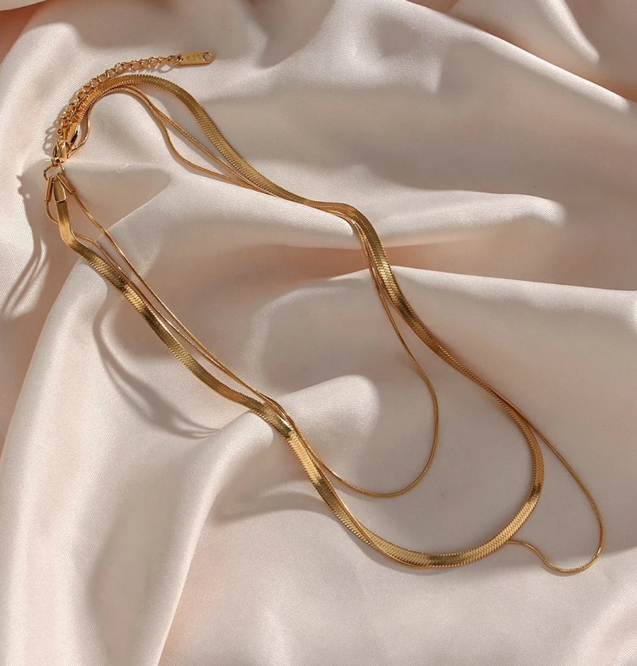 Layered Necklace ( Gold Plated )