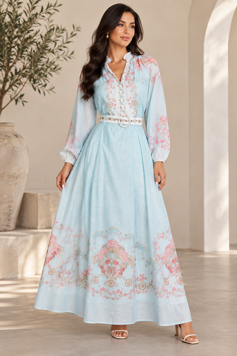Roaa Skirt Set (Blue)