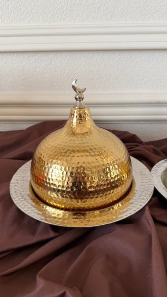 طبق القبة الخلصة (ذهبي)