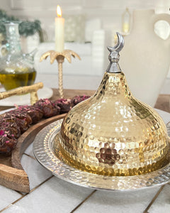 طبق القبة الخلصة (ذهبي)