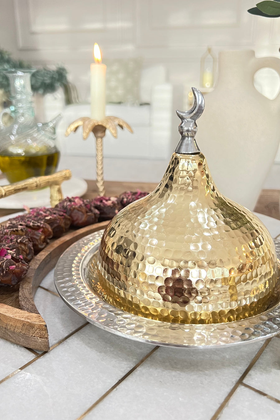 طبق القبة الخلصة (ذهبي)
