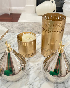 Bissan Silver Minaret Candle Holder (Set of 2)
