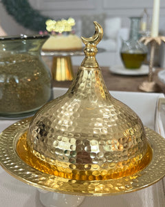 طبق القبة الخلصة (ذهبي)