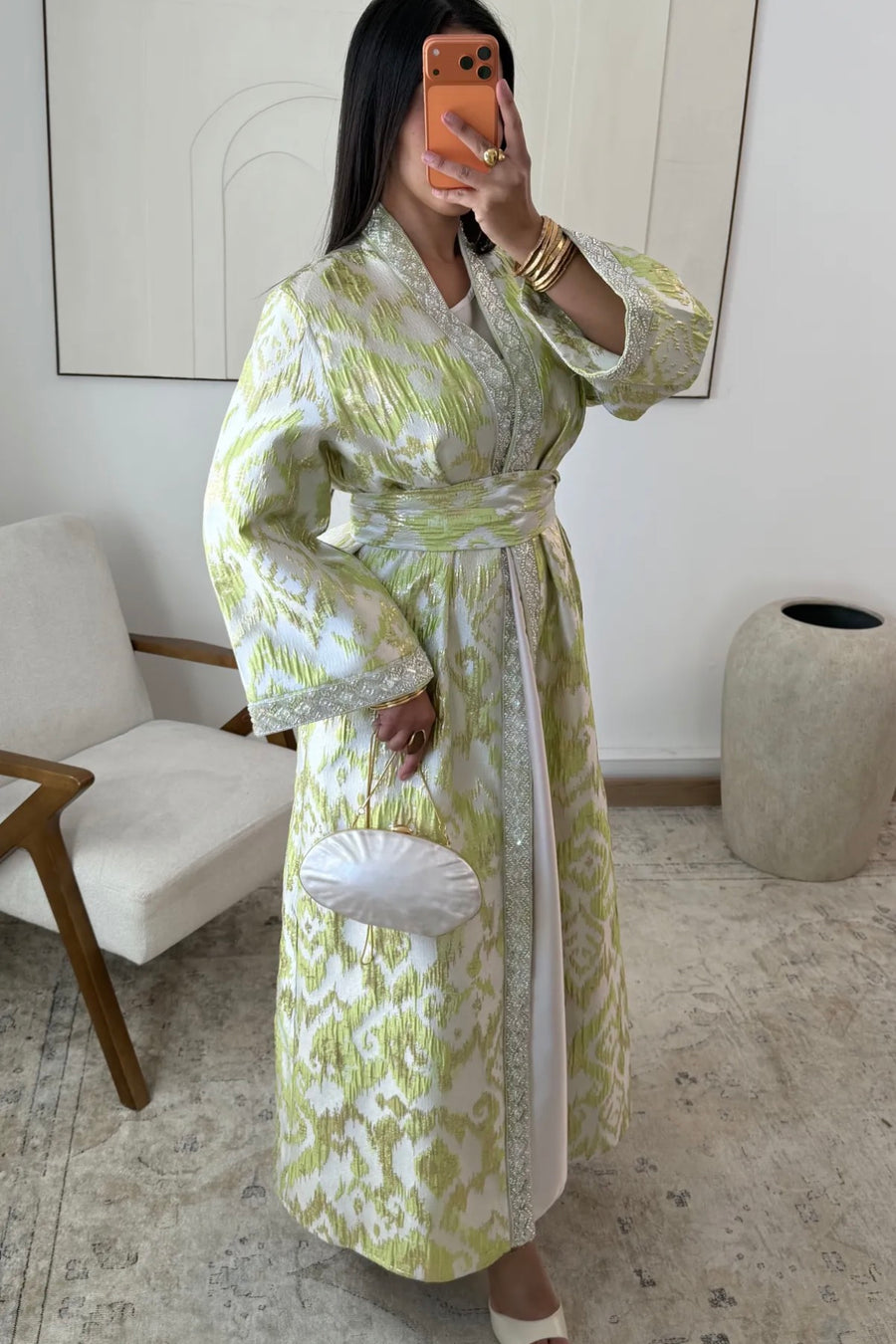 Fez Abaya Set (Apple Green)