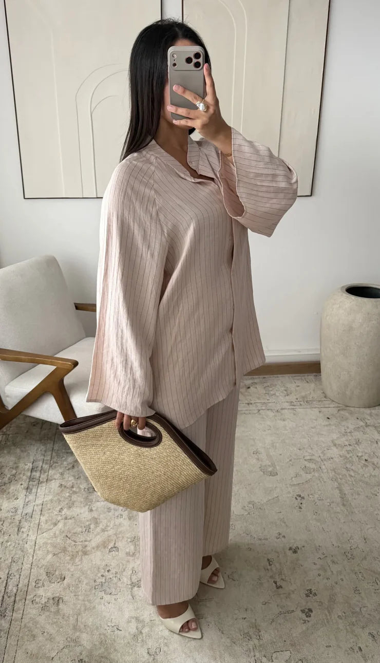 Esraa Pants Set (Pink)