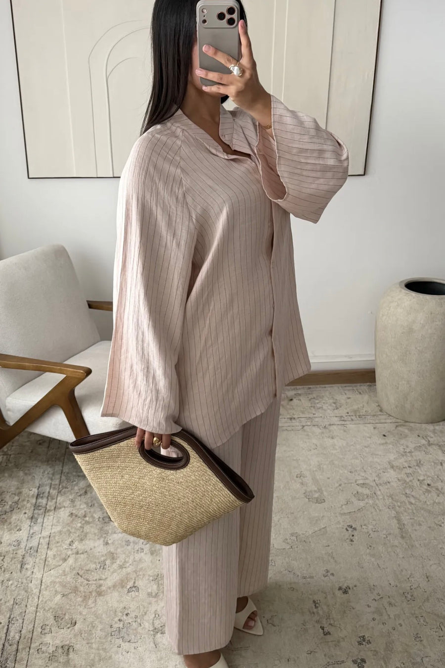 Esraa Pants Set (Pink)