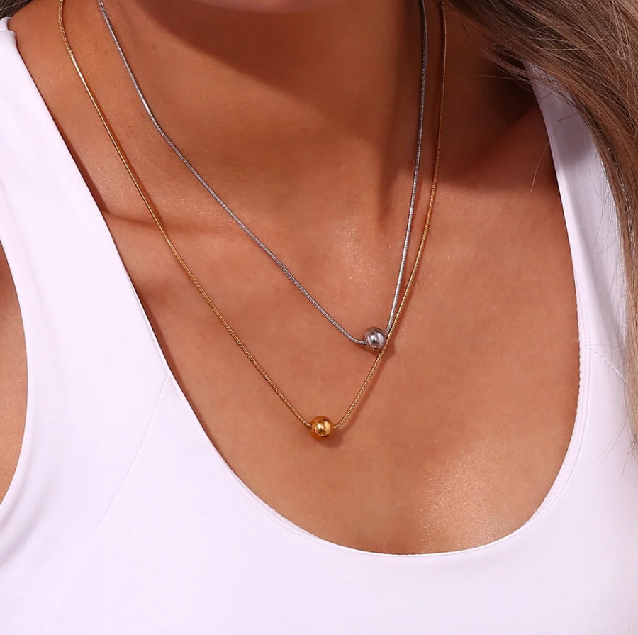 2 in 1 Necklace ( Gold Plated )