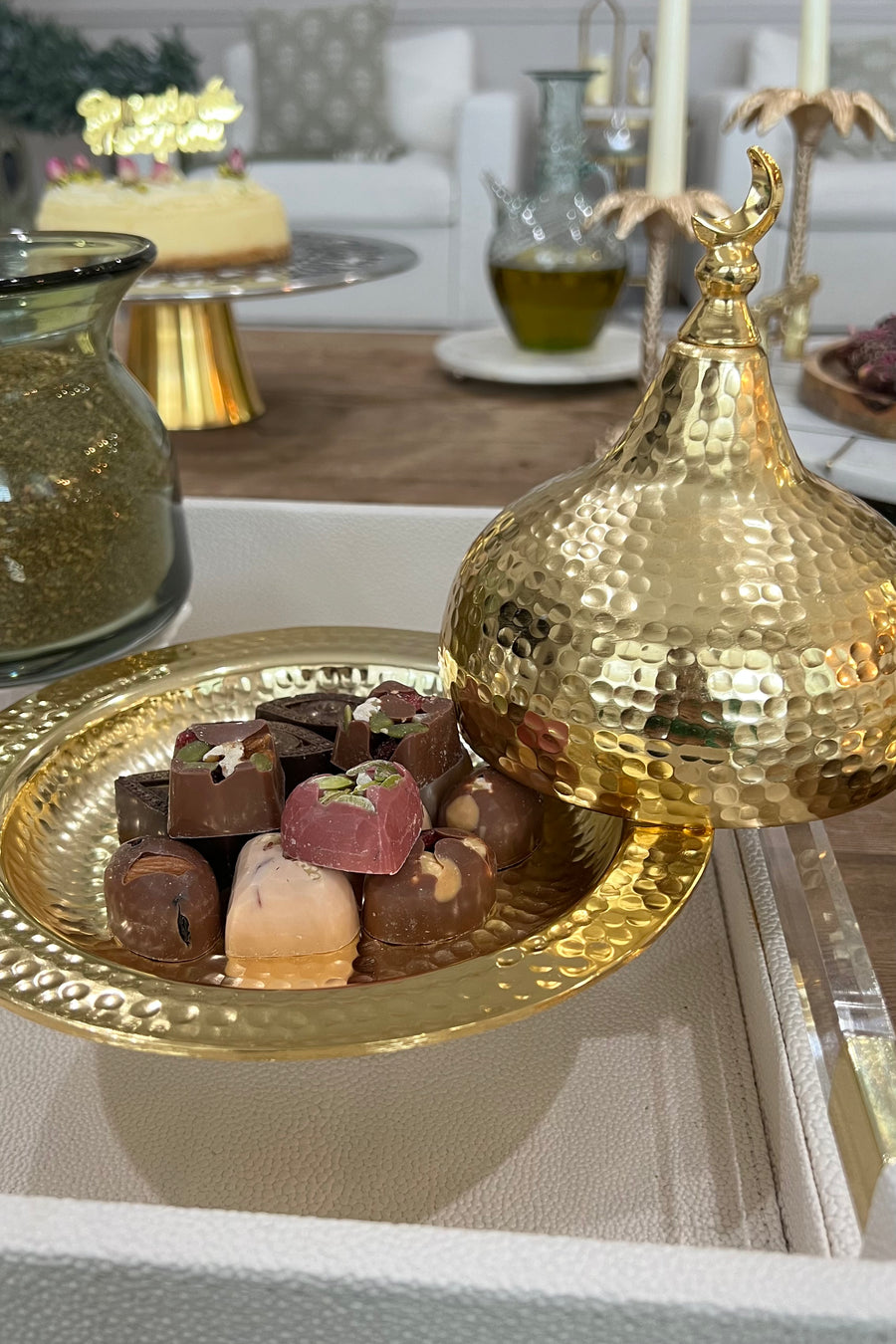طبق القبة الخلصة (ذهبي)