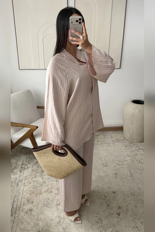 Esraa Pants Set (Pink)