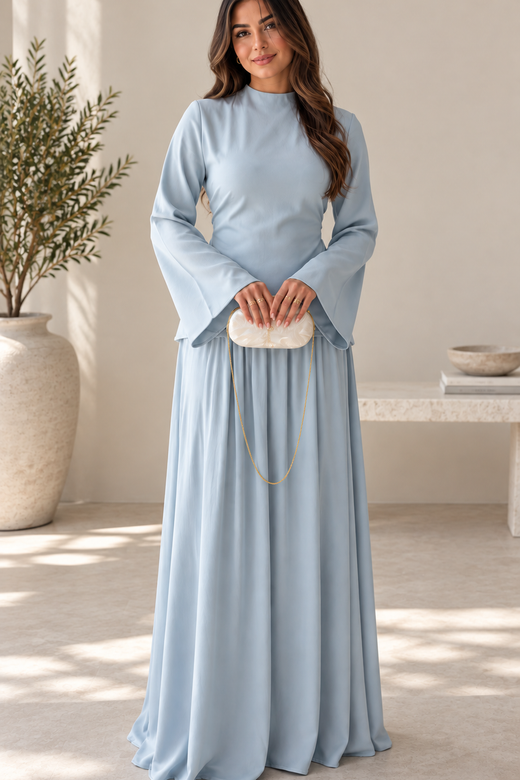 Rahaf Skirt Set (Blue)