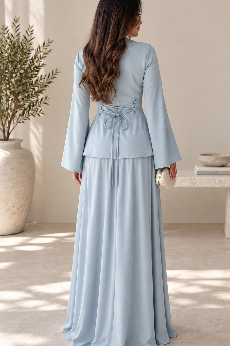 Rahaf Skirt Set (Blue)