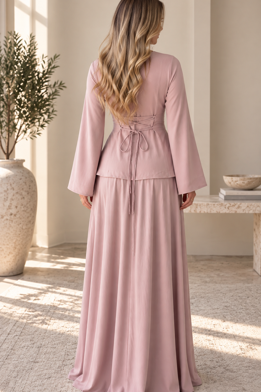 Rahaf Skirt Set (Mauve)
