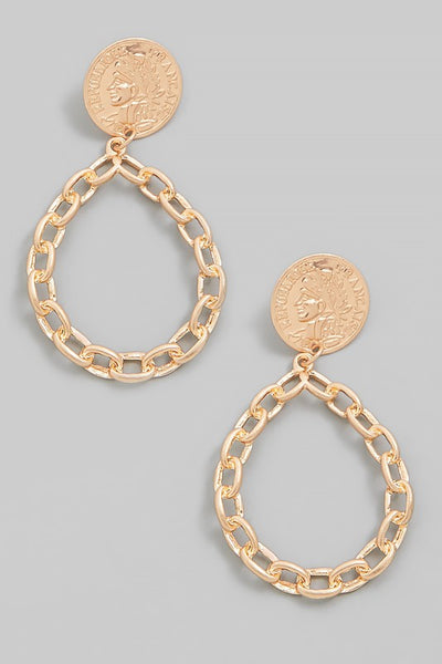 Oval Chain Earrings