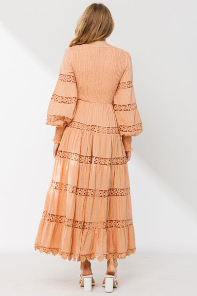 Afnan Dress ( Apricot )