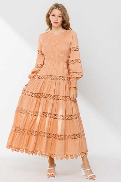 Afnan Dress ( Apricot )
