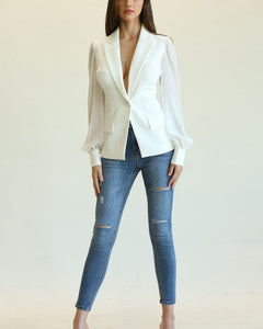 Dunia Blazer (White)