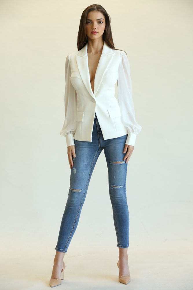 Dunia Blazer (White)
