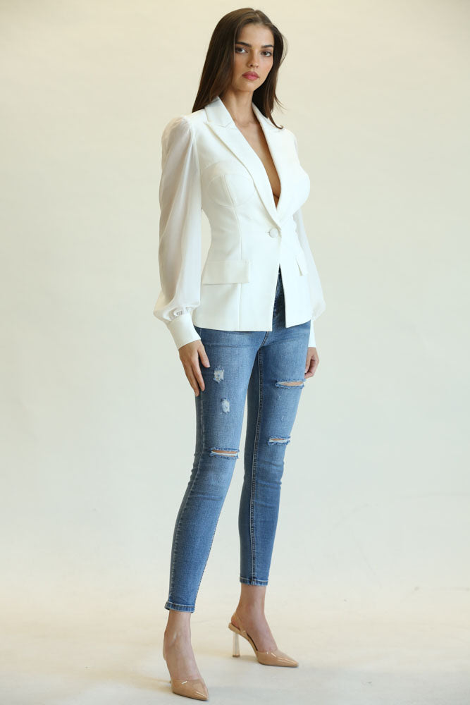 Dunia Blazer (White)