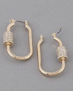 Lock Hoop Earrings