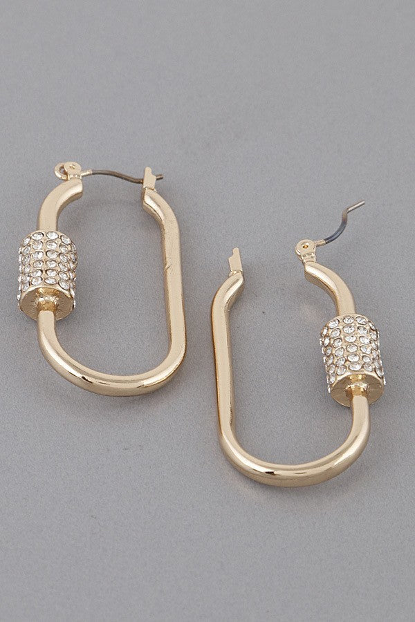 Lock Hoop Earrings