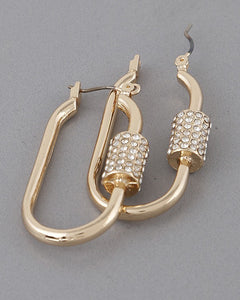 Lock Hoop Earrings