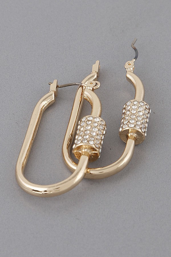 Lock Hoop Earrings